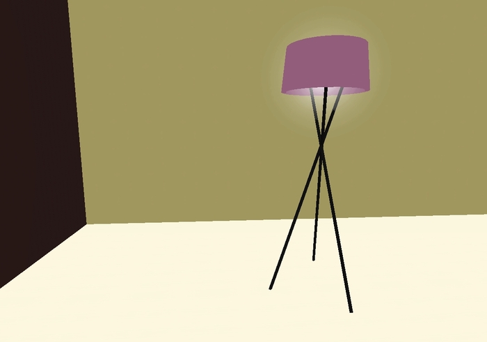 Trypod Lamp Plum & Black