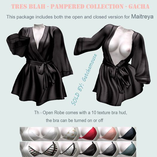 tres blah - Robe Open & Closed (Maitreya only) - Black