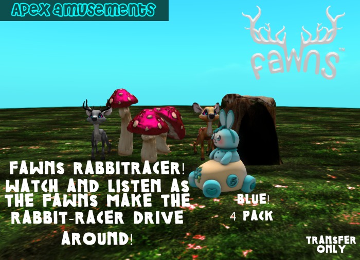 FaWns RabbitRacer - (blue 4 pack) - by Apex Amusements!