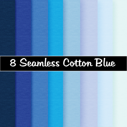 Glitter Junkie - 8 Seamless Cotton Blue