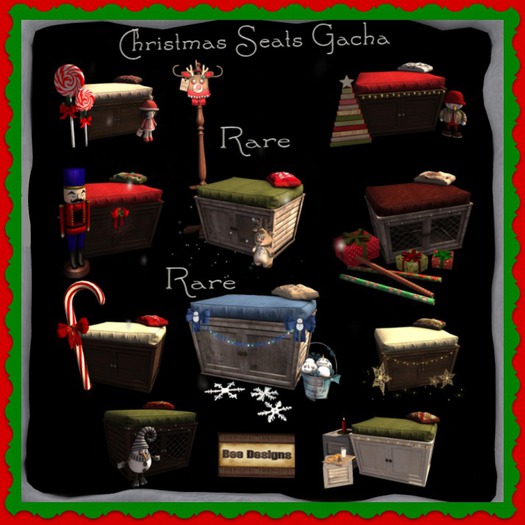 .Bee Designs:. Christmas  seat - Snowman & tree