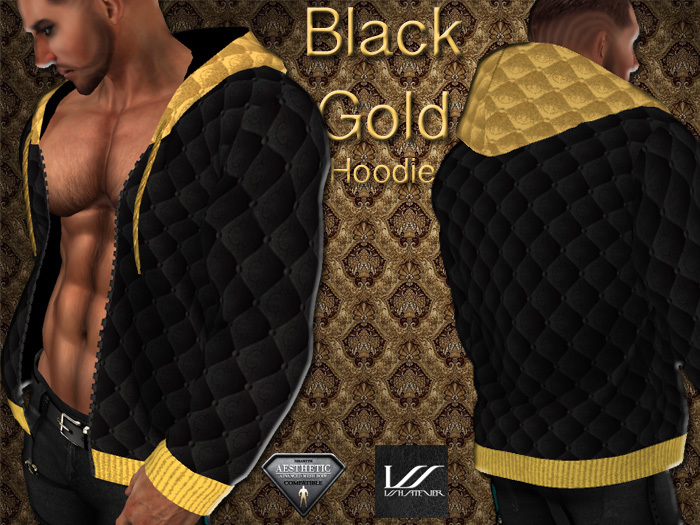 Hoodie Black@Gold by WhatEver