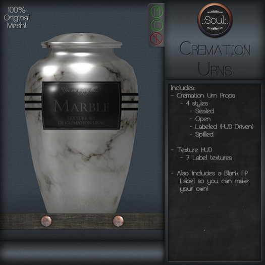 .:Soul:. Cremation Urns - Marble Set