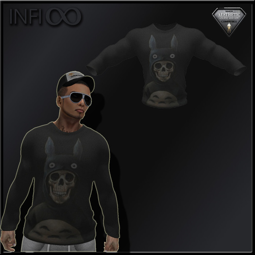 Skull Sweater mesh AESTHETIC
