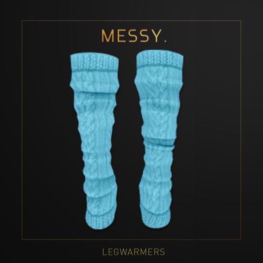 Messy. Legwarmers Baby Blue