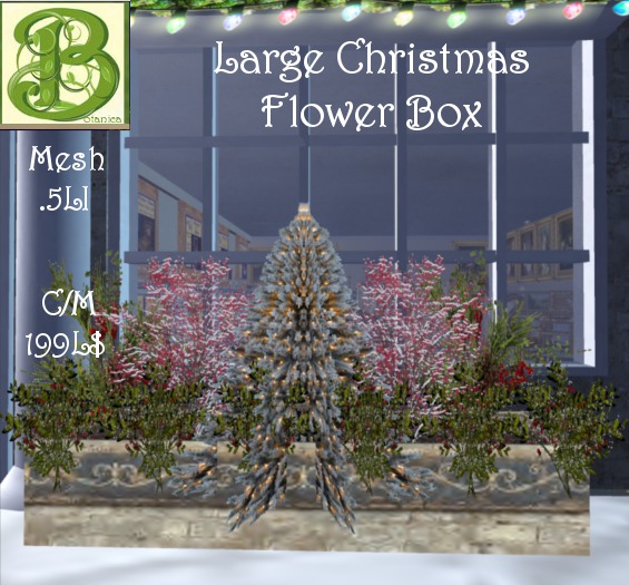 Large Christmas Window box Planter .5LI