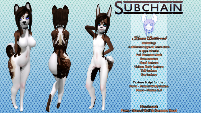 Subchain - Kemono Barista Mod /w Maned Wolf/Canine 2.0 texture