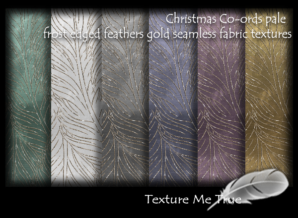 TMT xmas Co-ords pale frost gold edge seamless fabric textures