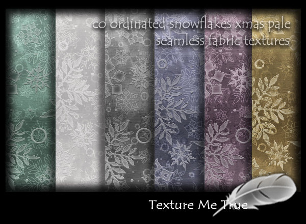 TMT co ordinated snowflakes pale xmas seamless fabric textures