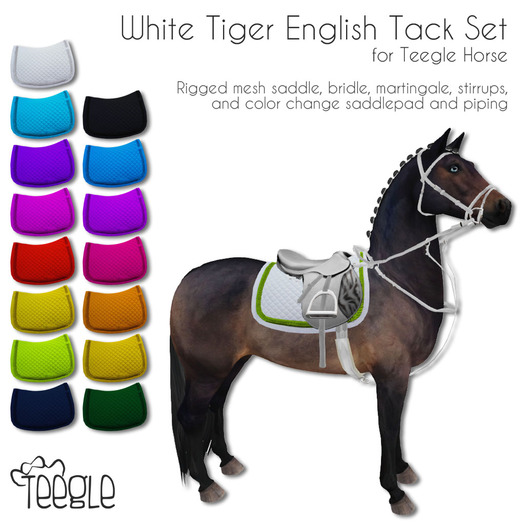[Teegle] White Tiger English Tack Set
