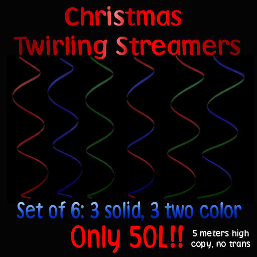 Twirling Streamers-Christmas