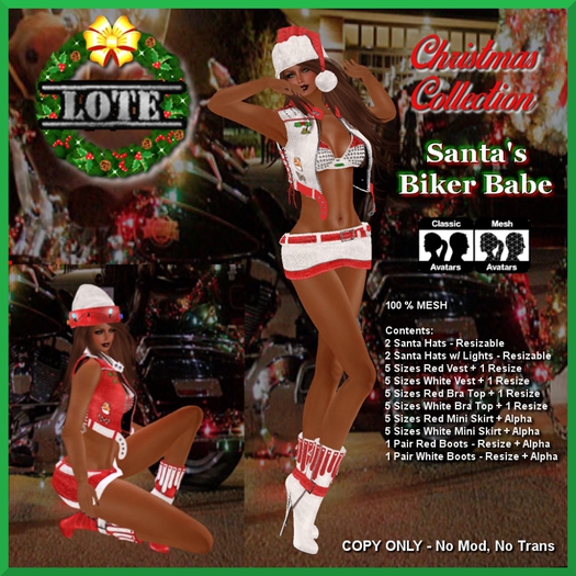 LOTE - Christmas Collection - Santa's Biker Babe (boxed)
