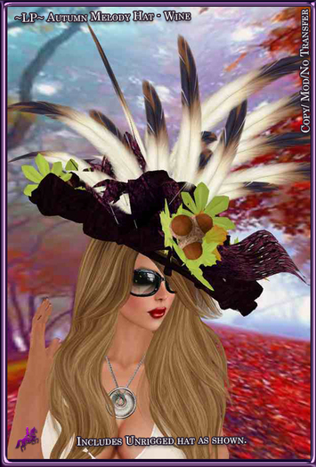 ~LP~ Hat Autumn Melody [BOXED] Wine