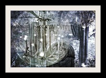 Blue Tree Art  - Glass Chandelier