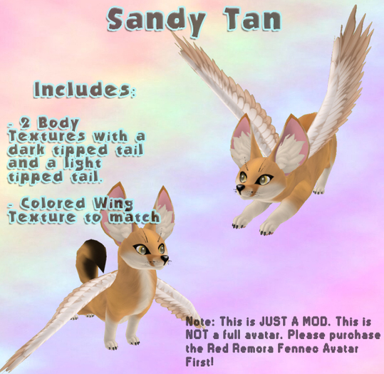 Red Remora Fennec Fox Sandy Tan Texture Pack