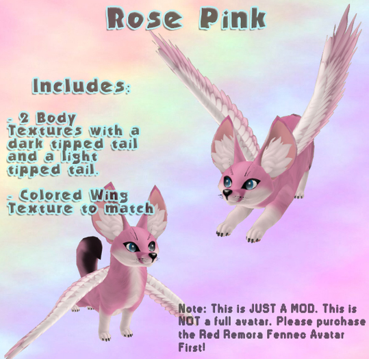 Red Remora Fennec Fox Rosey Pink Texture Pack