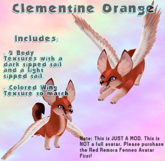 [WP]Red Remora Fennec Fox Clementine Orange Texture Pack