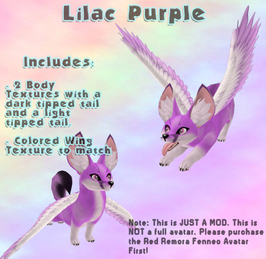 [WP]Red Remora Fennec Fox Lilac Purple Texture Pack
