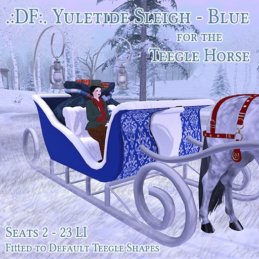 .:DF:. Yuletide Sleigh (Blue) - Teegle Avatar