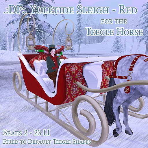.:DF:. Yuletide Sleigh (Red) Teegle