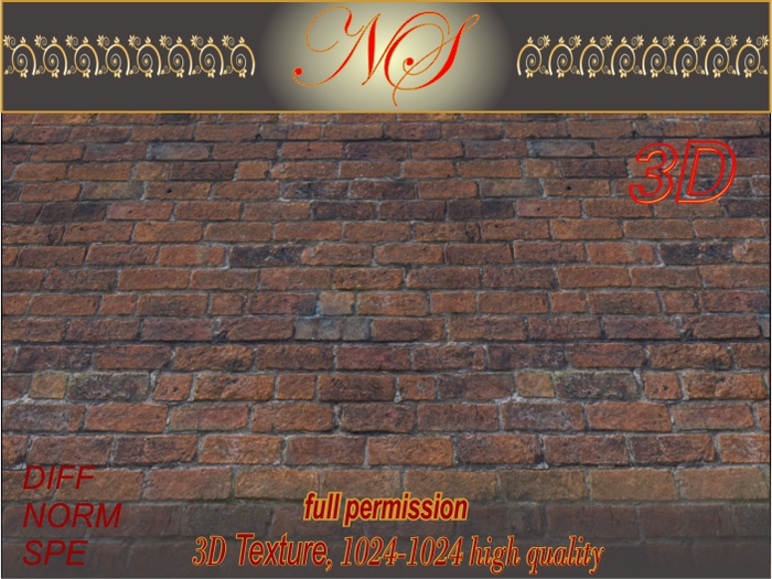 N_s 3d texture wall brick -WB004