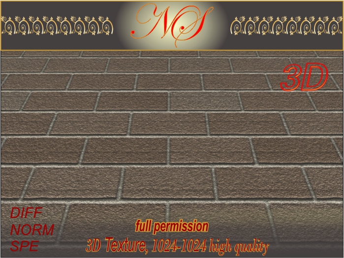 N_s 3d texture wall brick -WB005