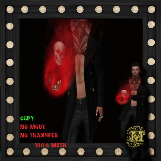 SKULL WITH SPIDER (RED)