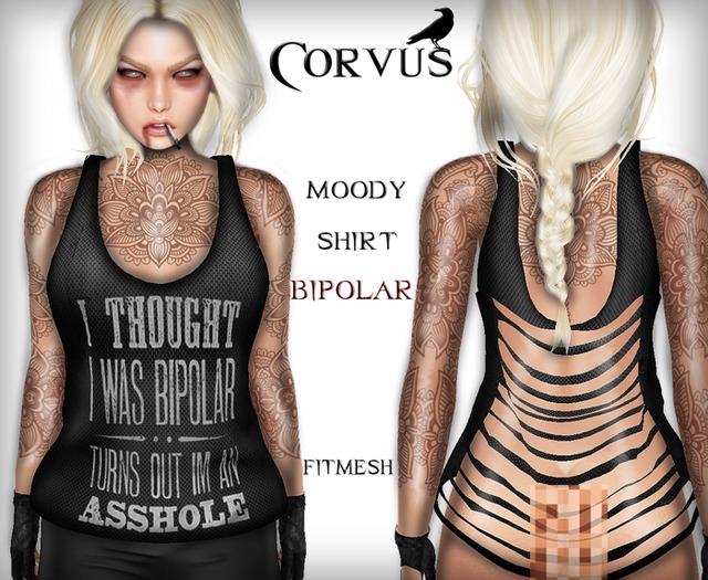Corvus : Moody Bipolar Fitmesh Shirt