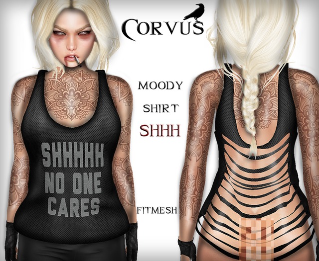 Corvus : Moody Shhh Fitmesh Shirt