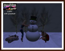 Christmas - Building the snowman at night