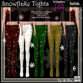 C&F Snowflake Solid Tights w Appliers