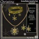 C&F Snowflake Jewelry - Gold Gold