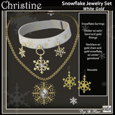 C&F Snowflake Jewelry - White Gold