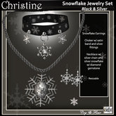 C&F Snowflake Jewelry - Black Silver