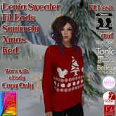 Denia Sweater Fit Bods Squirrely Xmas Red ~OF~ Box