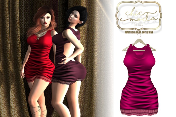 ~ChicModa~ Danni Dress ~ Razzle ~ Maitreya Lara