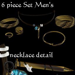 A touch of Mhaijik  Gold Nailed Mens jewelry set
