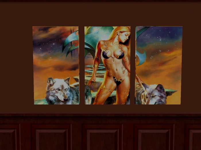 ~ECC~3 Panel Canvas Huntress