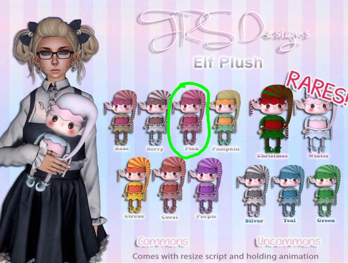 Elf Plush Common Pink