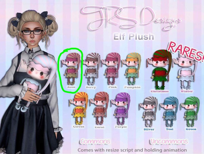 Elf Plush Common Rose