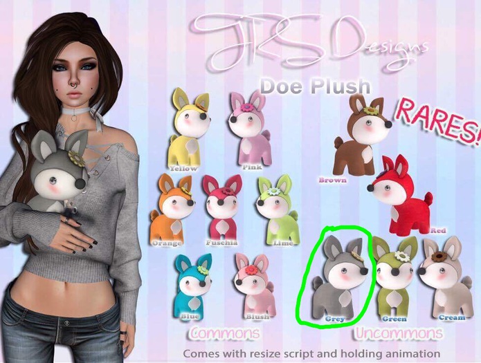 Doe Plush Uncommon Grey