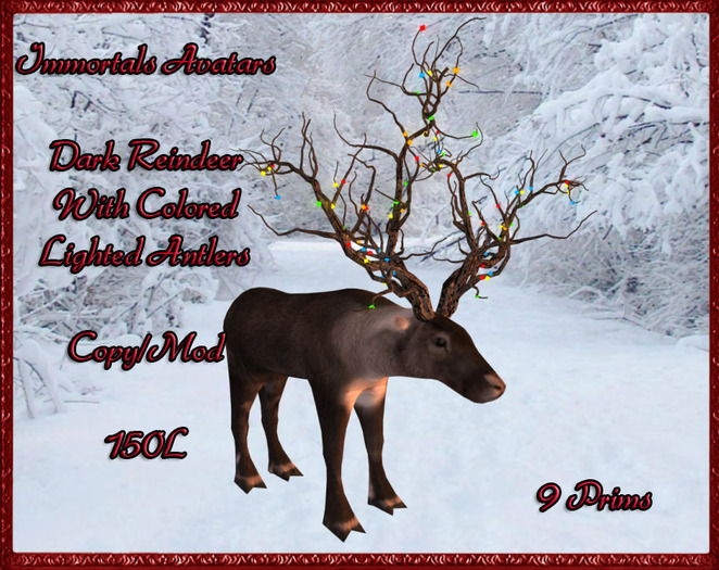 IMMORTALS AVATARS DARK REINDEER COLORED LIGHTS