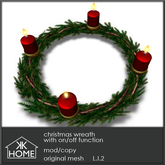 KK HOME - CHRISTMAS WREATH RED/GOLD (BOXED)