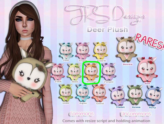 Deer Plush Common Pink