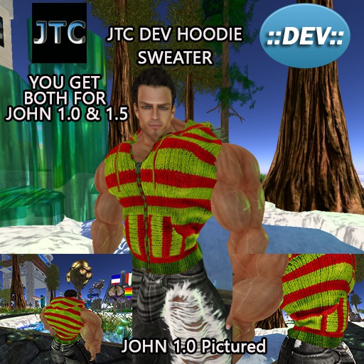 JTC DEV Hoodie Sweater GRN RED-JOHN(X1 x1.5)CRATE