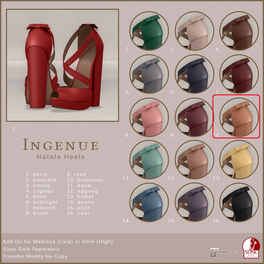 Ingenue :: Natala Heels (Slink) :: Butter
