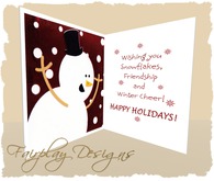 ~FDA~ Wishing You Winter Cheer Christmas Card*TOUCH ME*