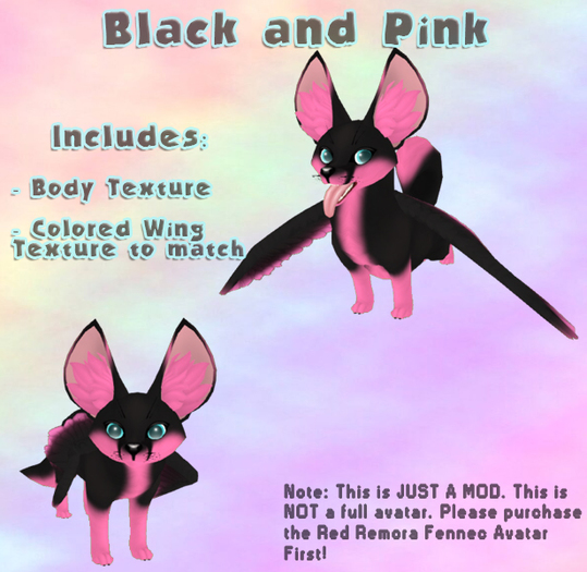 [WP]Red Remora Black and Pink Fennec Texture Pack