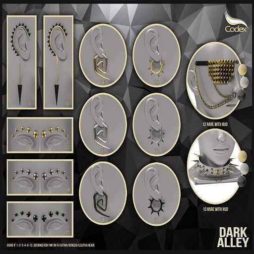 11 CODEX_SPIKE EARRING BLACK
