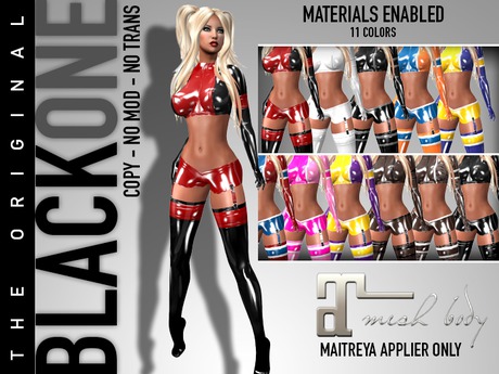 Second Life Marketplace B1 Latex Sporty Outfit For Maitreya